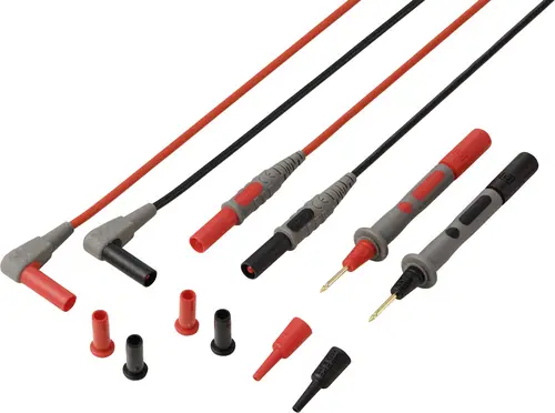 VOLTCRAFT MSL-850 Premium Silikon Messleitung Gold Kontakte 1.2m 1 Paar