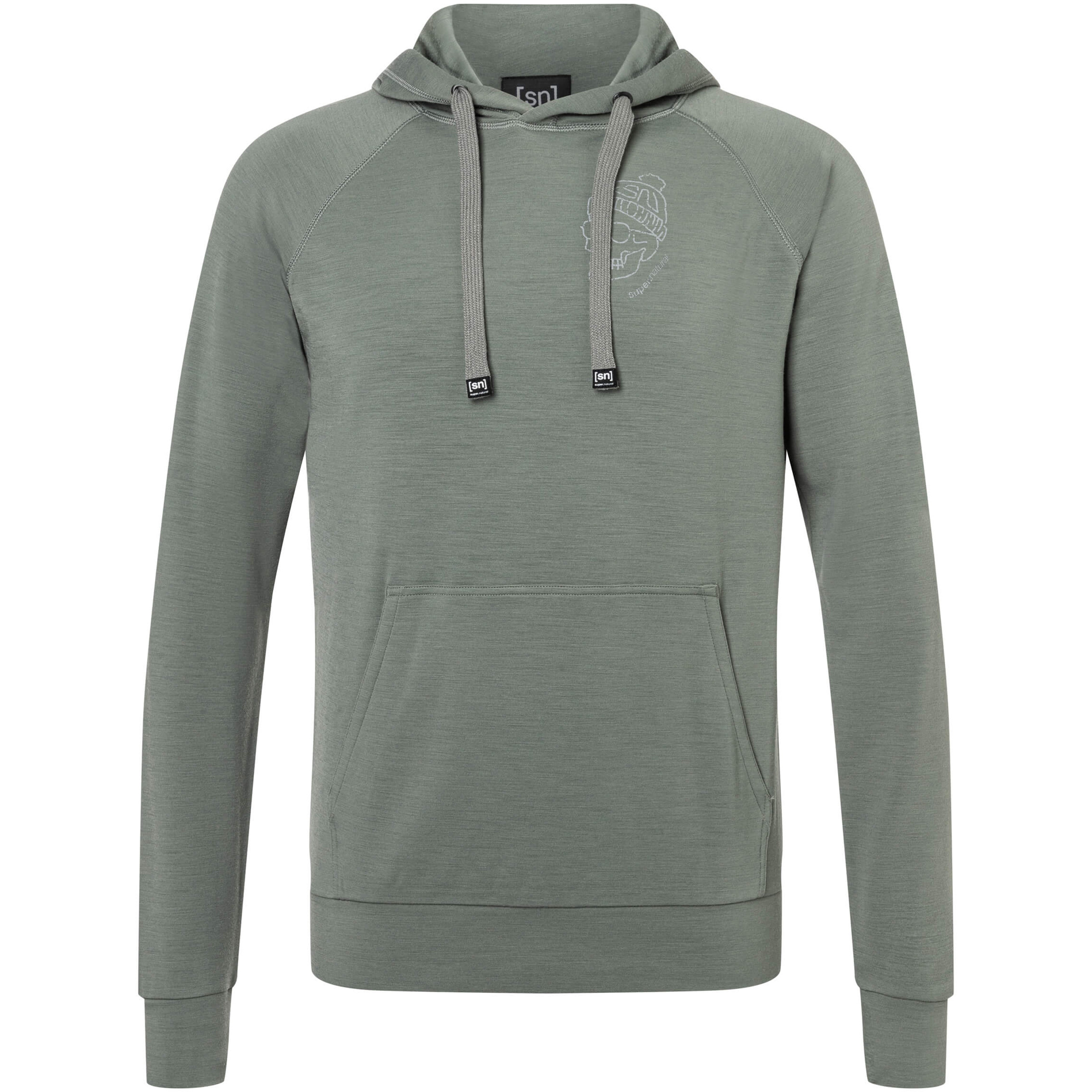 Super.Natural Frosty Herren Hoodies oliv Größe S Trekking Hautfreundlich Merinowolle