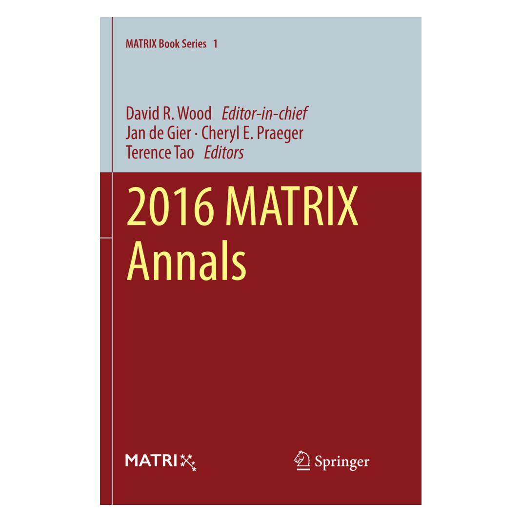 Springer 2016 MATRIX Annals (Englisch, Softcover, Cheryl E. Praeger, David R. Wood, Jan de Gier, Terence Tao) (56065563)