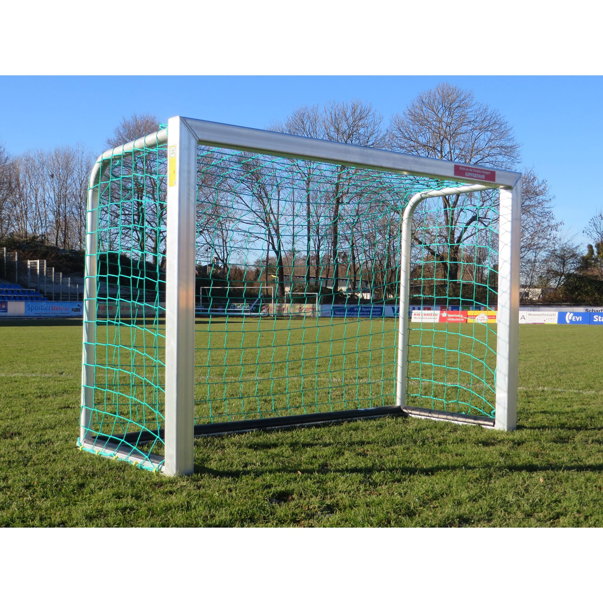 Sport-Thieme Mini-Fußballtor mit PlayersProtect, Inkl. Netz, grün (MW 10 cm), 2,40x1,60 m