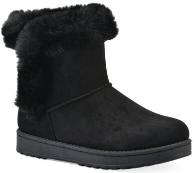 Women's Incher Faux Fur-Lined Bootie by White Mountain in Black (Size 6 M)