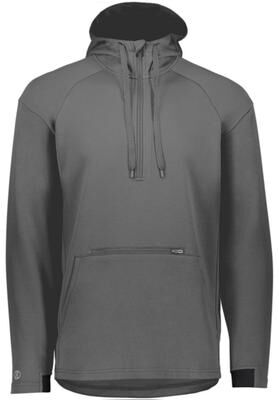 Holloway 222584 Limitless 1/4 Zip Hoodie in Carbon size 2XL   Polyester