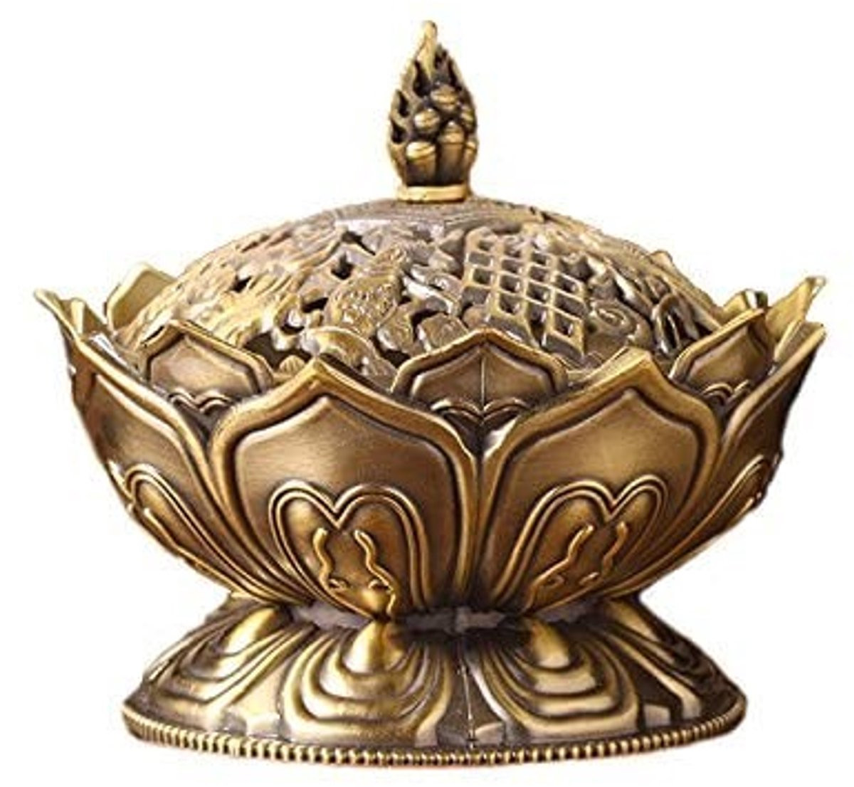 Dailygoods Wierookbrander van Zinklegering voor Meditatie en Decoratie, 7 cm