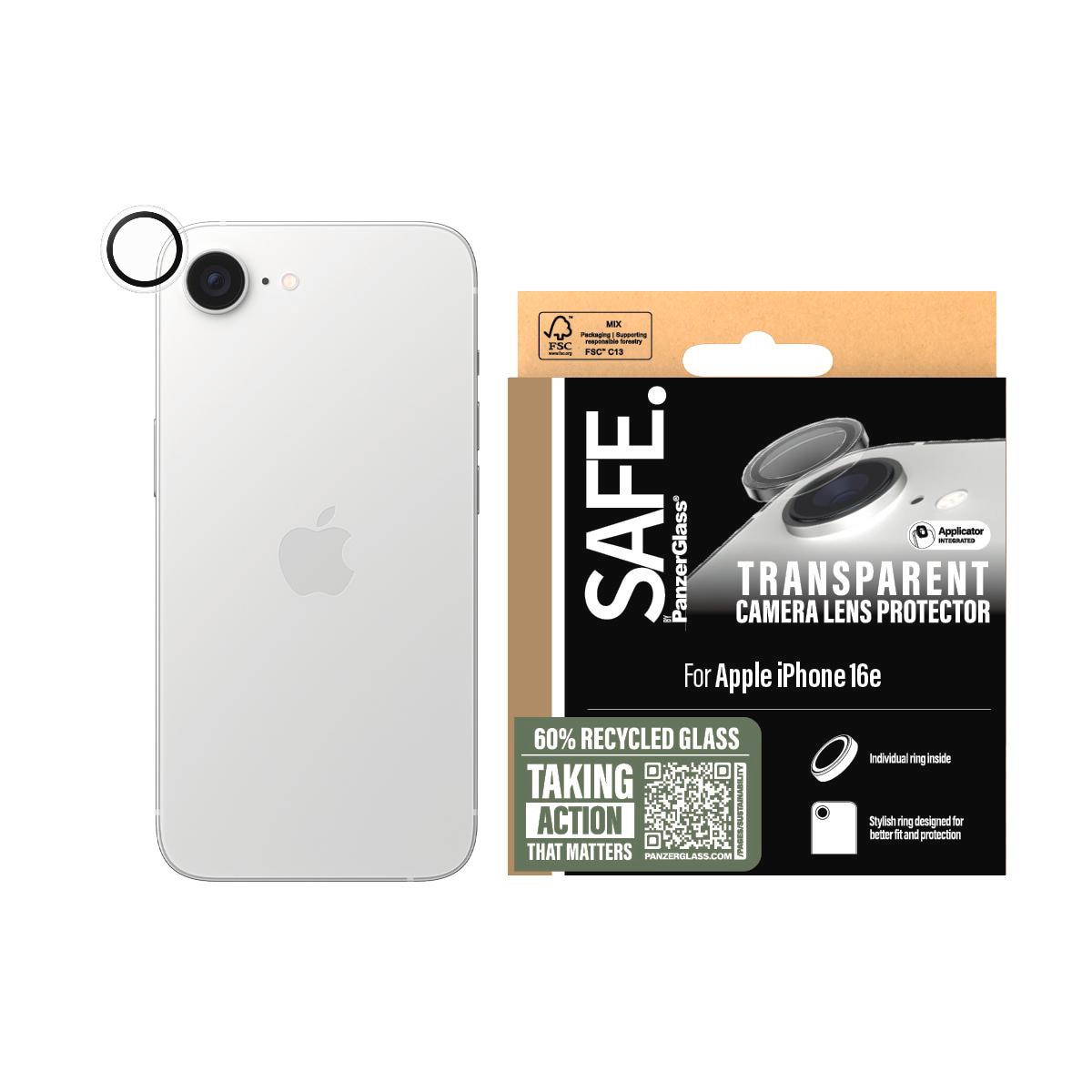 SAFE. by PanzerGlass Camera Protector für iPhone 16e clear SARRITRG29845