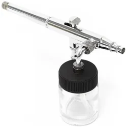 Wiltec Airbrushpistole Spritzpistole Druckluft Typ 134K Double Action Funktion Düsen