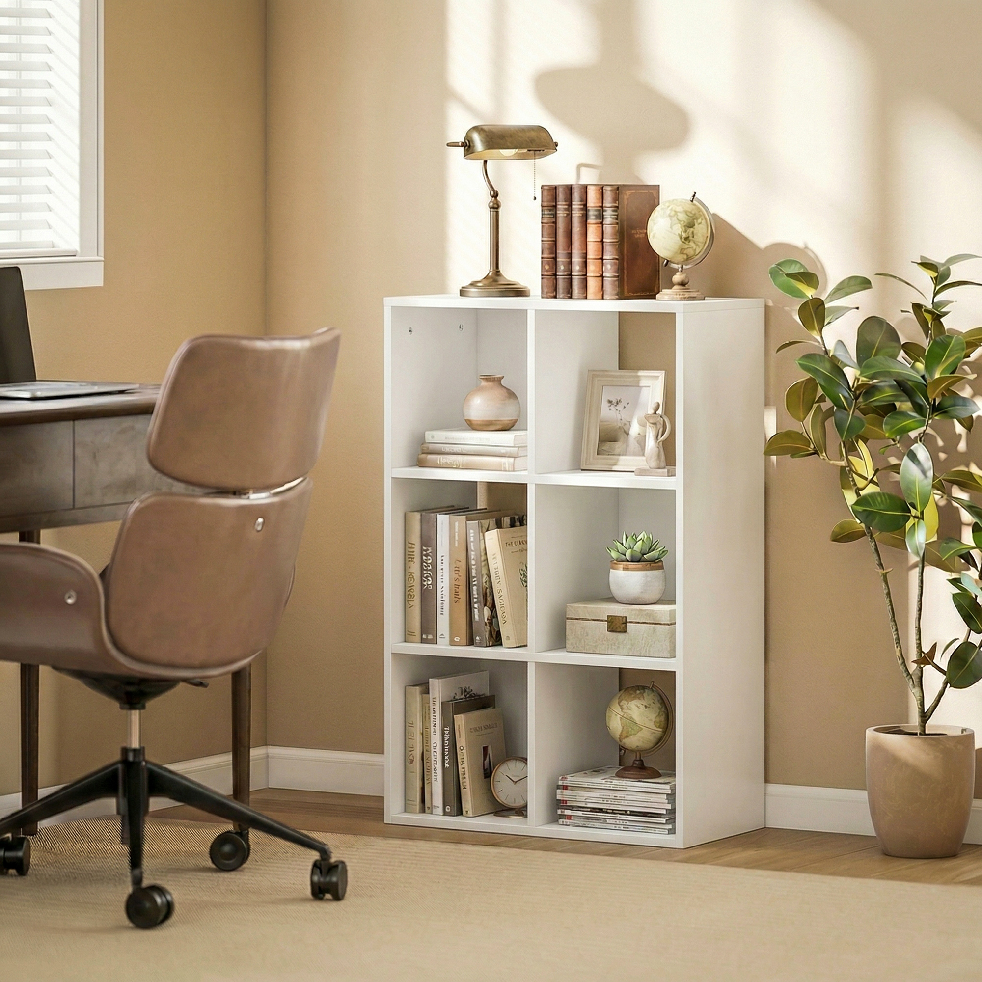 Homcom Libreria Salvaspazio a 3 ripiani Verticale con Anti-ribaltamento per Soggiorno, Camera e ufficio, 61,5x29,5x91,5 cm, Bianco   Aosom Italy