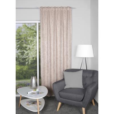 Vorhang HOME WOHNIDEEN "SKILIO" Gr. 1, braun (cappuccino), B:135cm H:245cm, Polyester, Gardinen, Kombibandschal SKILIO prägedruck