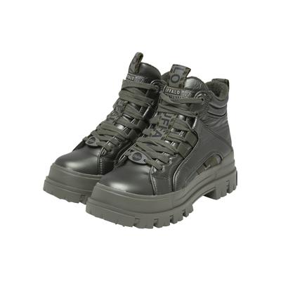 Stiefel BUFFALO "Buffalo aspha nc mid", Damen, Gr. 40, grün (khaki), Polyamid, unifarben, Schuhe Stiefel