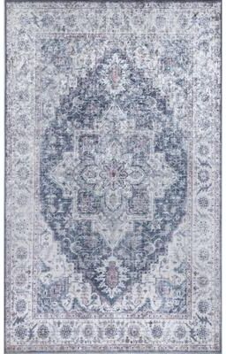 Momeni Karachi Polyester Traditional Medallion Area Rug.