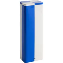 Tin Aufbewahrungsdose schmal, creme-blau