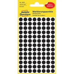 Avery Zweckform AVERY® Zweckform Markierungspunkte, Ø 12 mm, 5 Bogen/270 Etiketten, leuchtrot