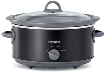 Kenmore Slow Cooker, 5 qt (4.7L), Easy to Use, Dial Control, Black