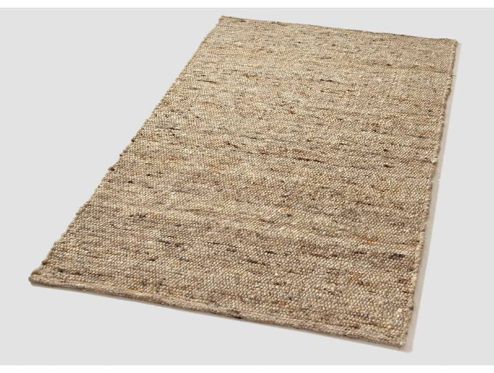 Handgewebte Teppiche aus 100% Schurwolle, Sand, Größe 265 (Teppich, 200x250 cm)