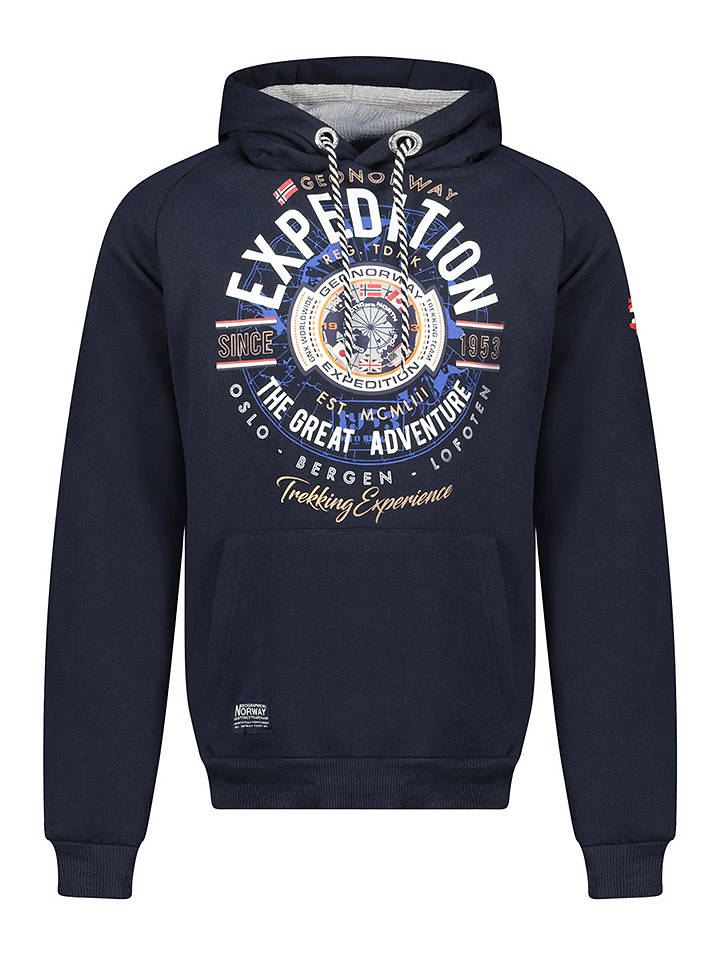 Geographical Norway Hoodie "Galdemar" in Dunkelblau - M