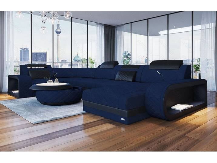 Stoff Wohnlandschaft Berlin U-Form