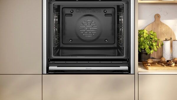 NEFF Pyrolyse Backofen "B64CT73N0", Energieeffizienz: A+, grau (silberfarben), B:59,6cm H:59,5cm T:54,8cm, Backöfen, Versenkte Slide & Hide Ofentür & starkem Pyrolyse-Duo, Pyrolyse Backofen