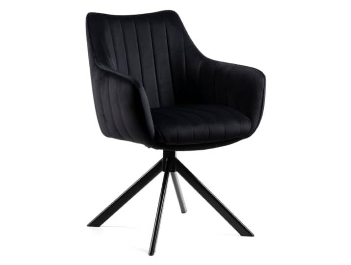 HowHomely Stuhl Küchenstuhl Esszimmerstuhl 51x58x91cm gepolsterter schwarz modern