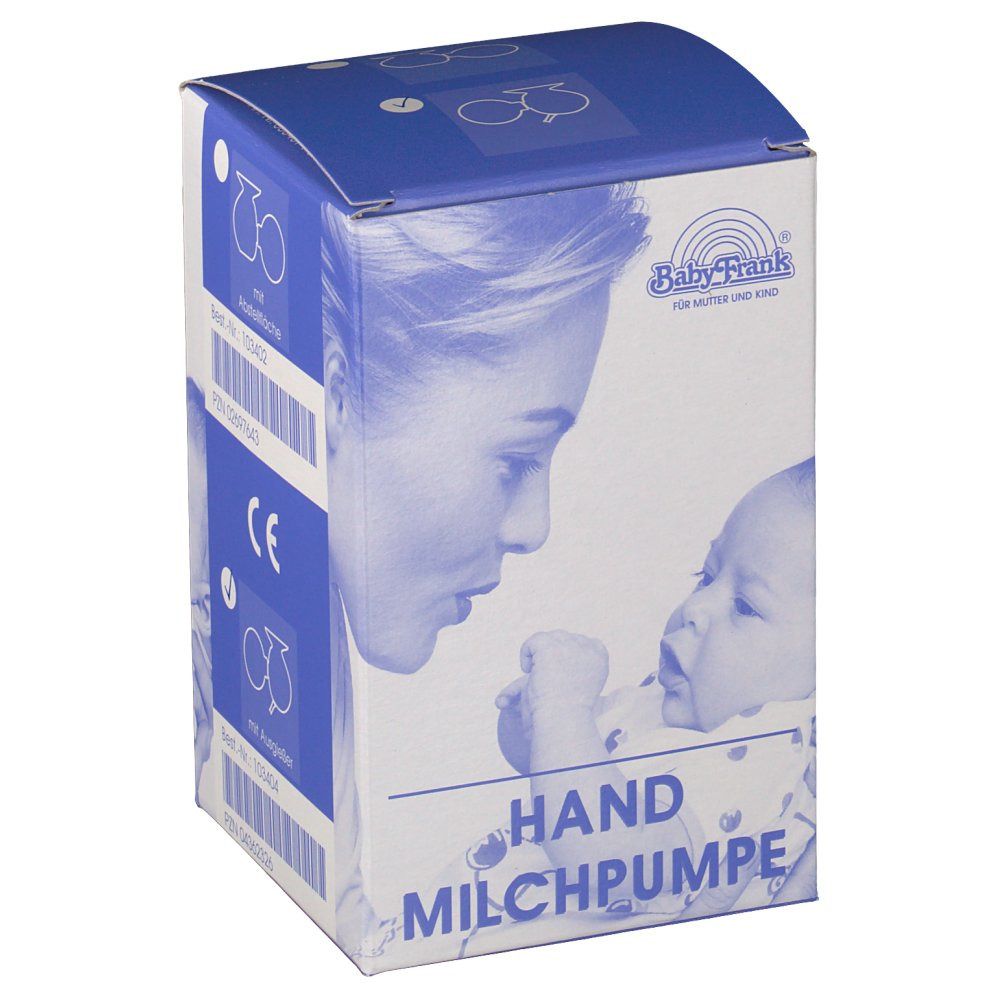 Milchpumpe Frank Hand m.Auffangbeh.Glas m.Abl. 1 St Pumpe