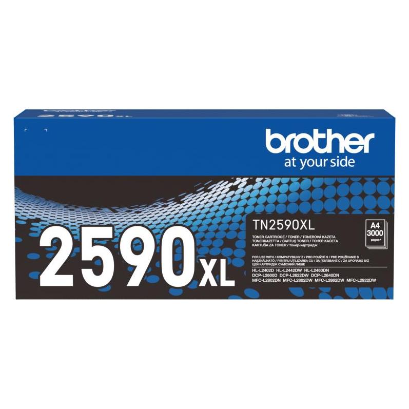 Brother TN-2590XL Black (3000 str.) (BK) (TN2590XL)