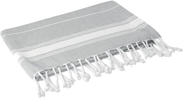 Serviette de plage en coton personnalisée MALIBU gris