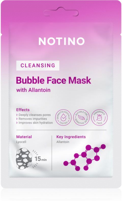 Notino Cleansing Bubble Face Mask with Allantoin masque purifiant visage 20 g