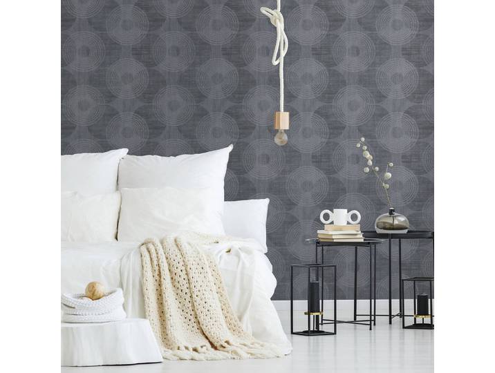 home24 Vliesbehang Osen 53 x 1005cm zwart