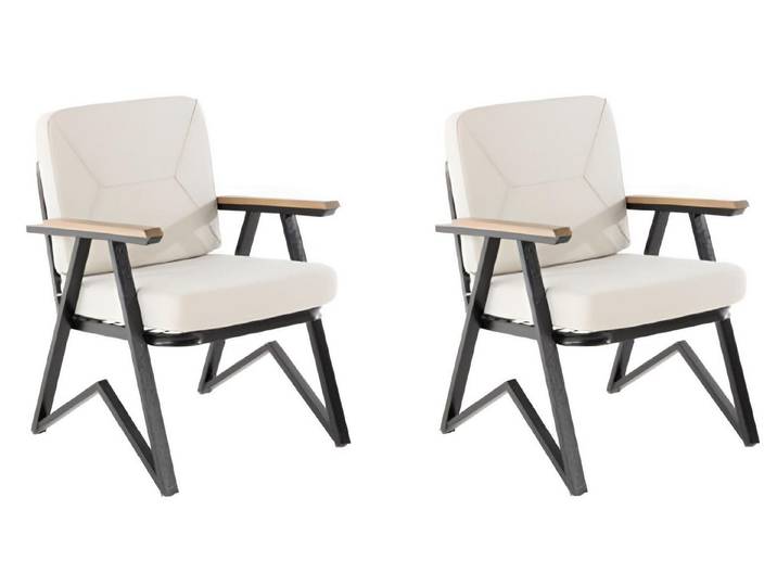 JVmoebel Relaxsessel Exklusiver Sessel Set Weiße Polstersessel Exklusiver Metallrahmen (2-St), Made in Europa