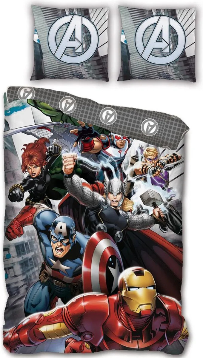 Marvel Avengers Dream Team Dekbedovertrek voor volwassenen - 140 x 200 cm