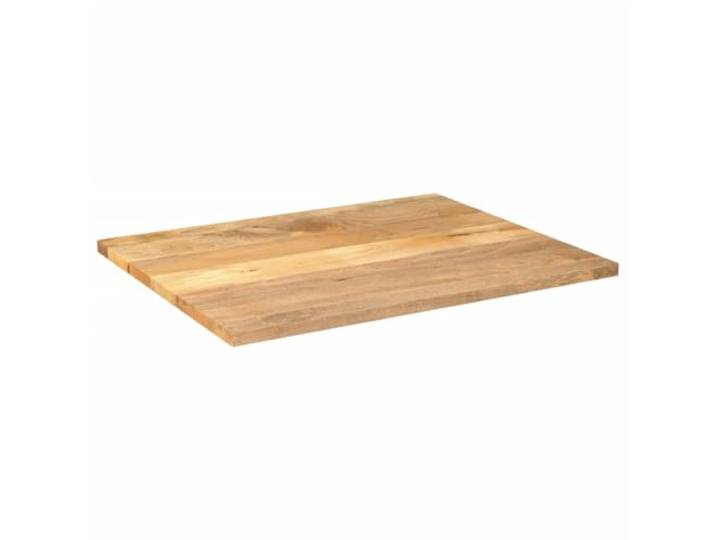 Tischplatte Eckig 100x80x2,5 cm Massivholz Mango Mangoholz Massivholz, rustikaler Charme, pflegeleicht, universell für Basis, einzigartige Maserung