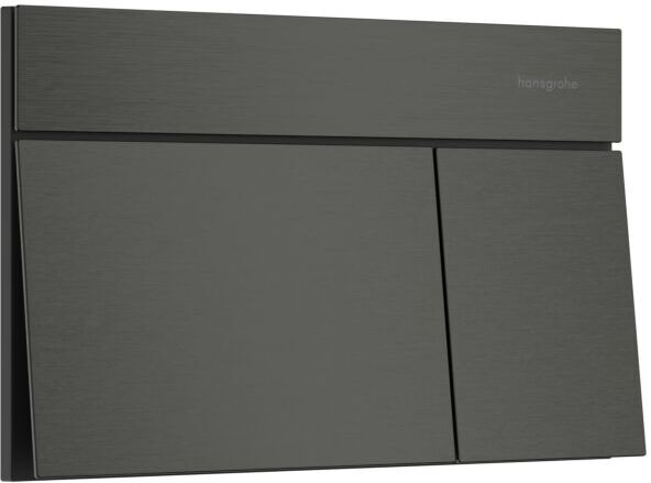 Hansgrohe iFrame Element E Betätigungsplatte 66003340 für 2-Mengen-Spülung, Metall, brushed black chrome