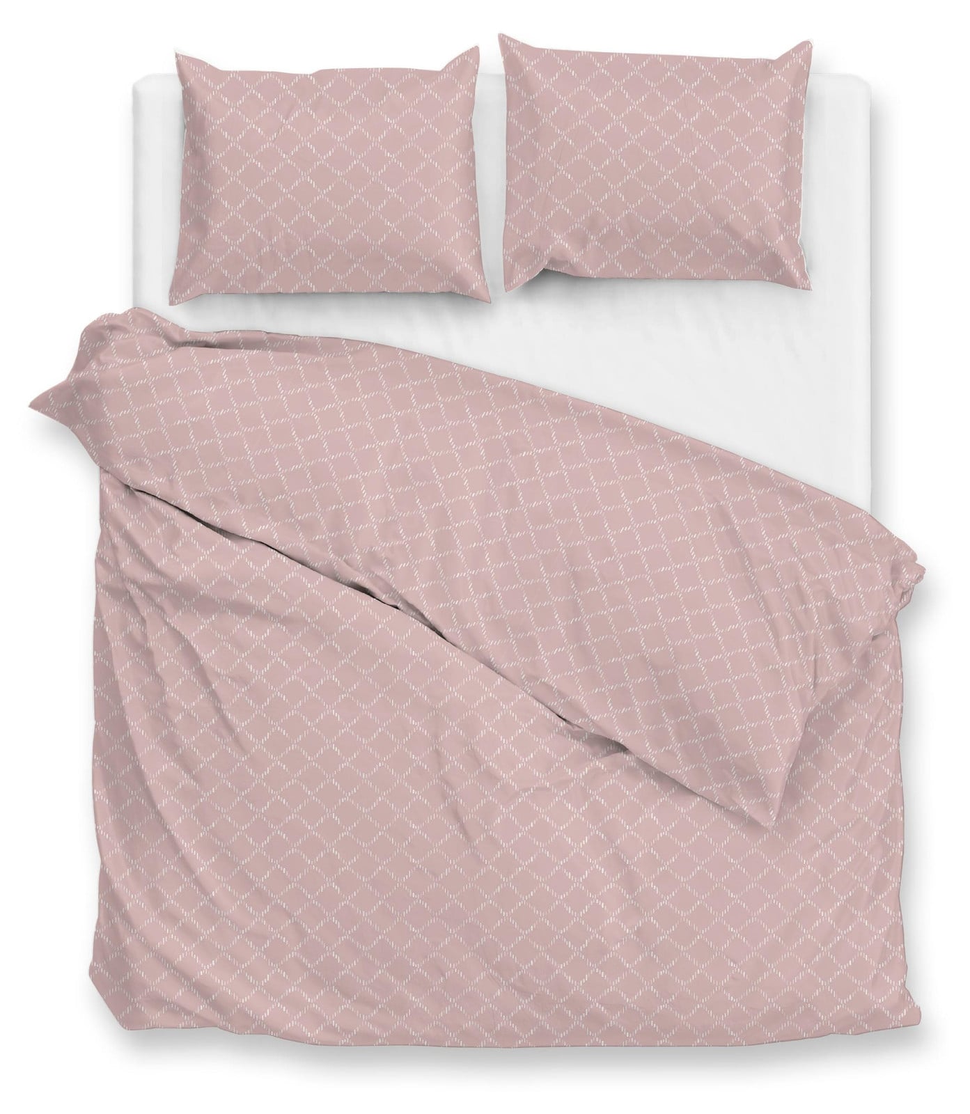 Heckett Living Dekbedovertrek Linea di Satinado Shady Pink 200 x 220 cm