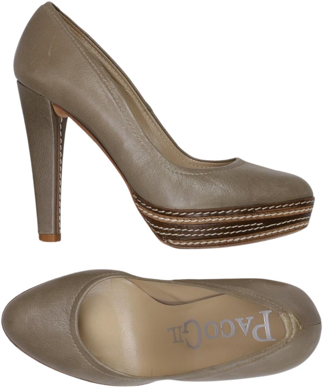 Paco Gil Damen Pumps, Beige, Gr. EU 37.5, Leder - Second Hand