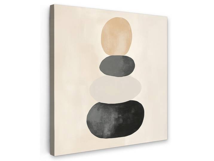 LEINWANDBILD Japandi - Wabi sabi - Beige Wandbild Wohnzimmer 50x50 cm