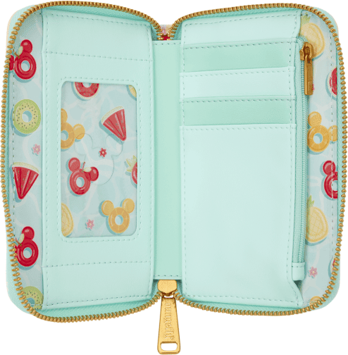 Disney Mickey & Minnie Beach Fun Zip Around Wallet — Loungefly