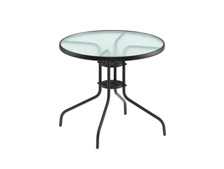 Gartentisch rund 60 cm schwarz