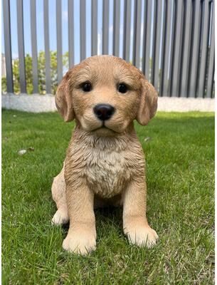 Hi-Line Gift "10"" Golden Retreiver Puppy Statue"