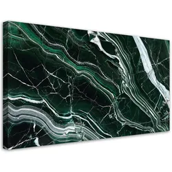 LEINWANDBILD Grüner Smaragd-Marmorstein 80x40cm