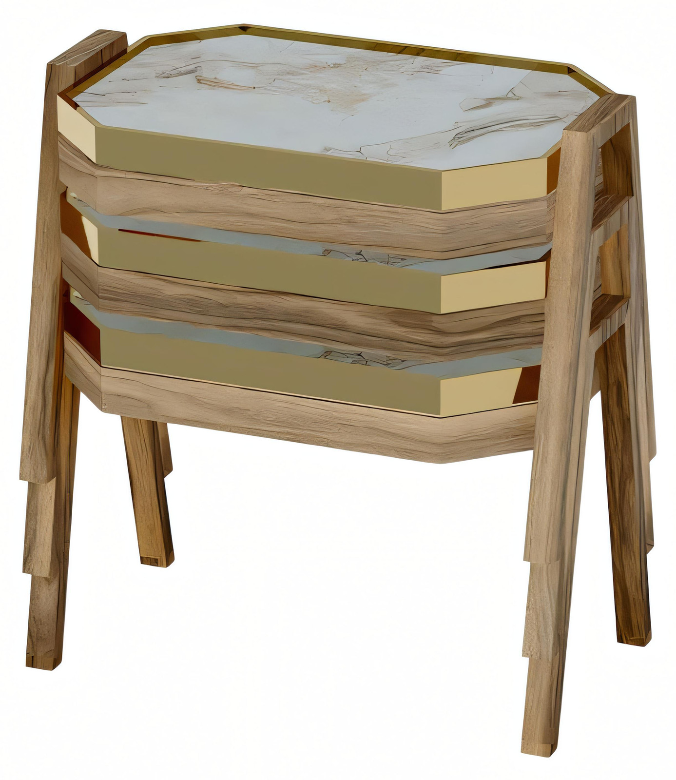 Elegante bruine houten salontafel set voor in de woonkamer
