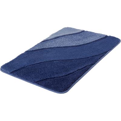 Badematte KLEINE WOLKE "Serenade, Badvorleger, Badezimmer Teppich" Gr. 1, blau (iceblau), H:20mm, Kunstfaser, Badematten, Badematte, Badteppich, Wellen Design, Farbverlauf, Hoch-Tief Effekt