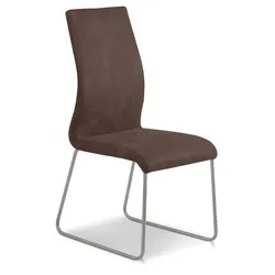 2er-Set Stuhl Milano Mikrofaser Braun