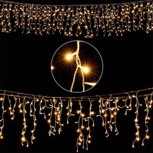 Monzana Lichterkette 103441, für Innen und Außen, Eisregen, warmweiß, mit 600 LED, 20 m
