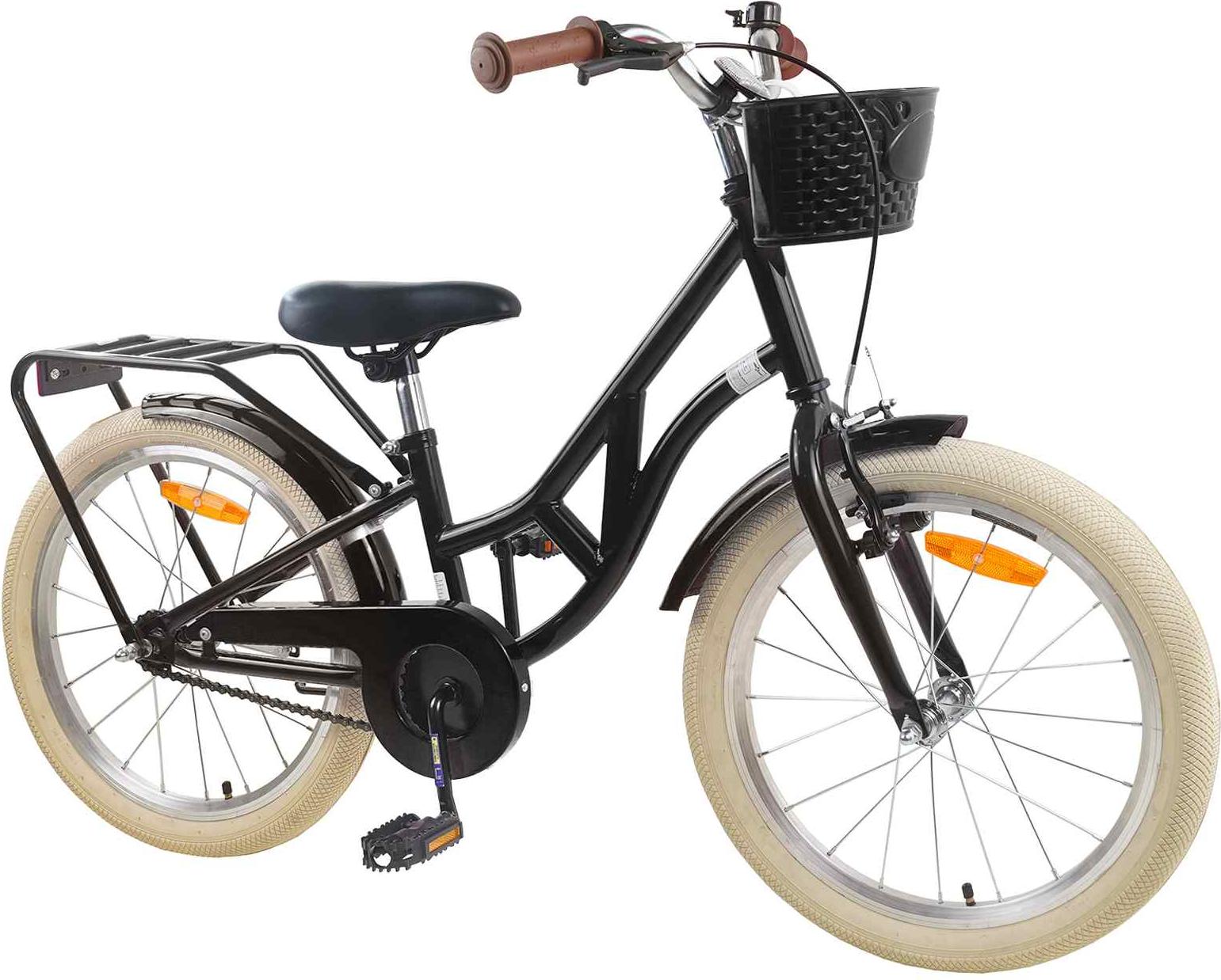 vidaXL Kinderfahrrad 24 Zoll für 8-12 Jahre alt Schwarz