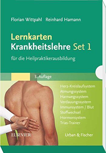 Florian Wittpahl - Lernkarten Krankheitslehre Set 1 für die Heilpraktikerausbildung: Herz-Kreislaufsystem, Atmungssystem, Harnwegssystem, Verdauungssystem, Immunsystem/Blut, Stoffwechsel, Hormonsystem, Trias-Trainer - Preis vom 14.10.2026 23:07:16 h