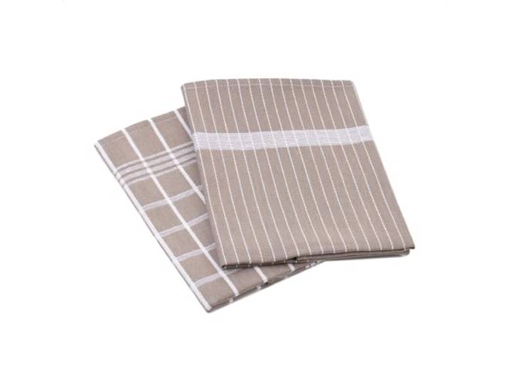 Gözze - Geschirrtuch-Set, 4-teilig, 100% Recycelte Materialien (65% Baumwolle und 35% Polyester), 50 x 70 cm - Taupe