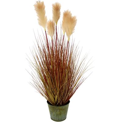 Kunstpflanze I.GE.A. "Pampasgras", beige (natur), B:40cm H:105cm L:40cm, Polyester, Kunstpflanzen, Kunstpflanze, Im Metalltopf