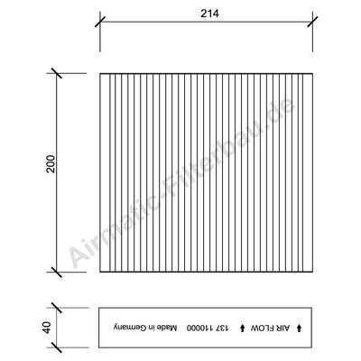 AIRMATIC FILTERBAU Filter, Innenraumluft if0137
