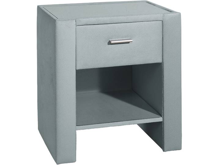 Nachttisch HOME AFFAIRE, blau (mittelblau), B:50cm H:61cm T:41cm, Tische, Nachttisch, Nachtkonsole mit 1 Schubkasten und 1 Ablagefach