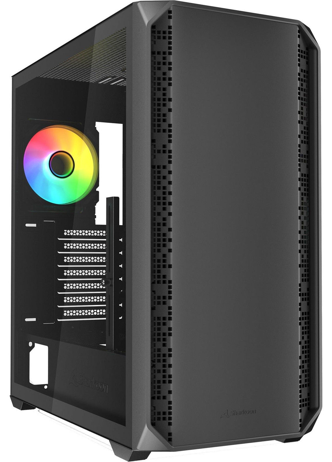 Sharkoon AK2 RGB ATX Computerbehuizing met Glas, Zwart