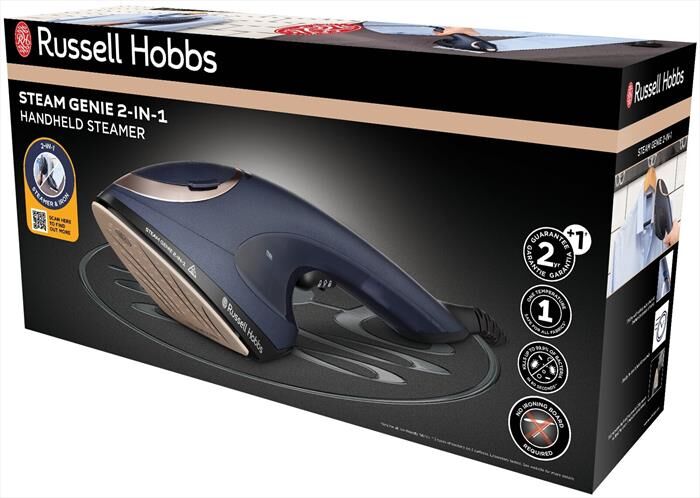 RUSSELL HOBBS Stiratore Verticale Steam Genie 2in1 28370-56-blu/nero