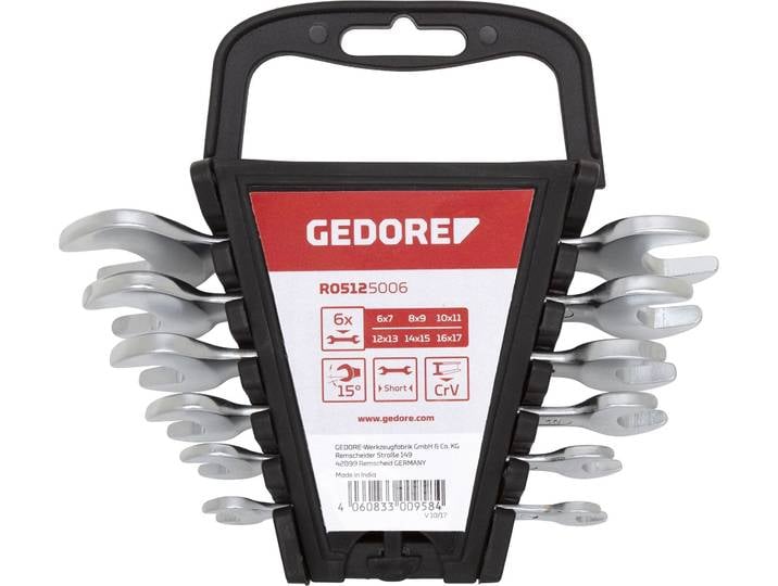 GEDORE red Doppelmaulschl.Satz kurz SW6-32mm 12tlg (R05125012)